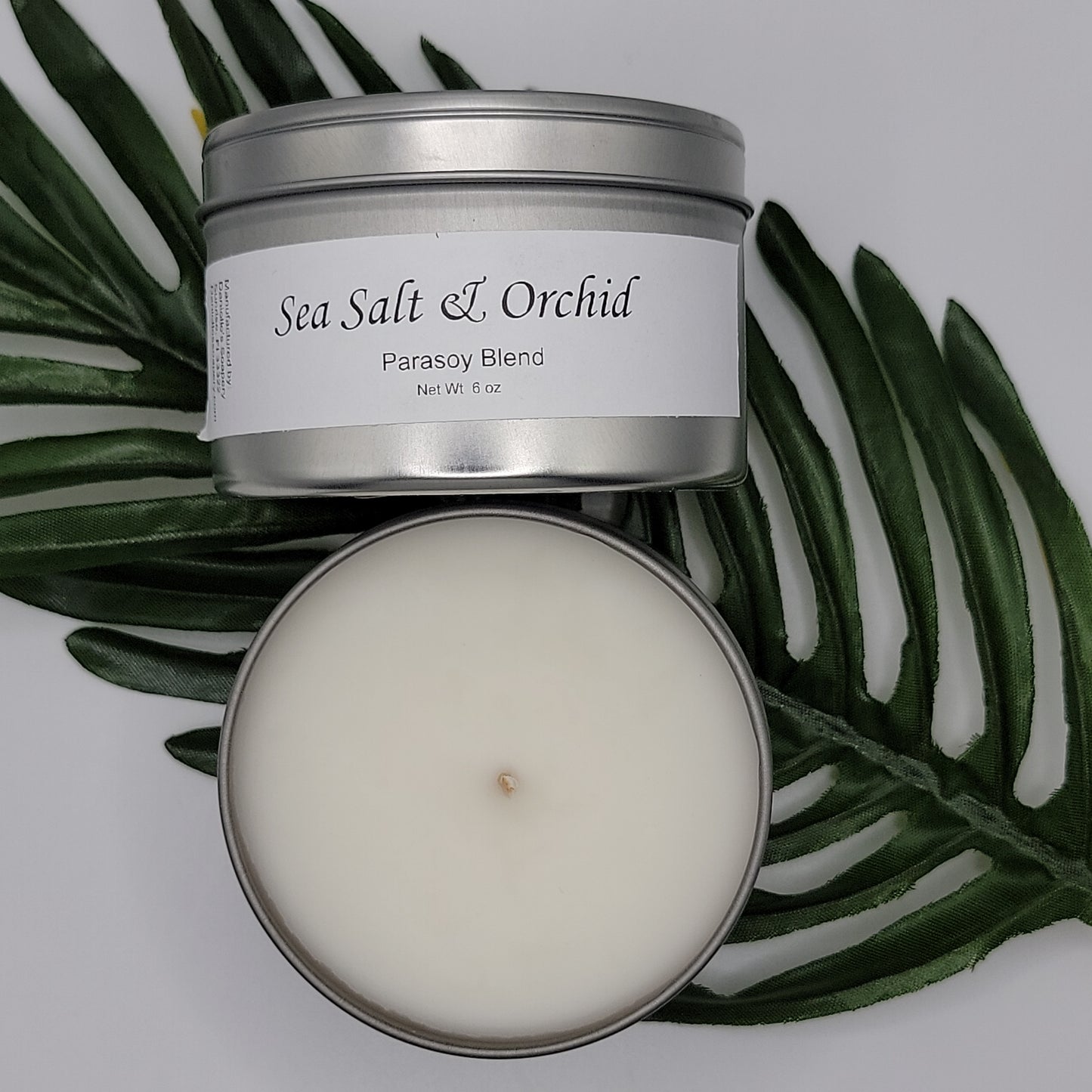 Sea Salt & Orchid Scented Candle Tin