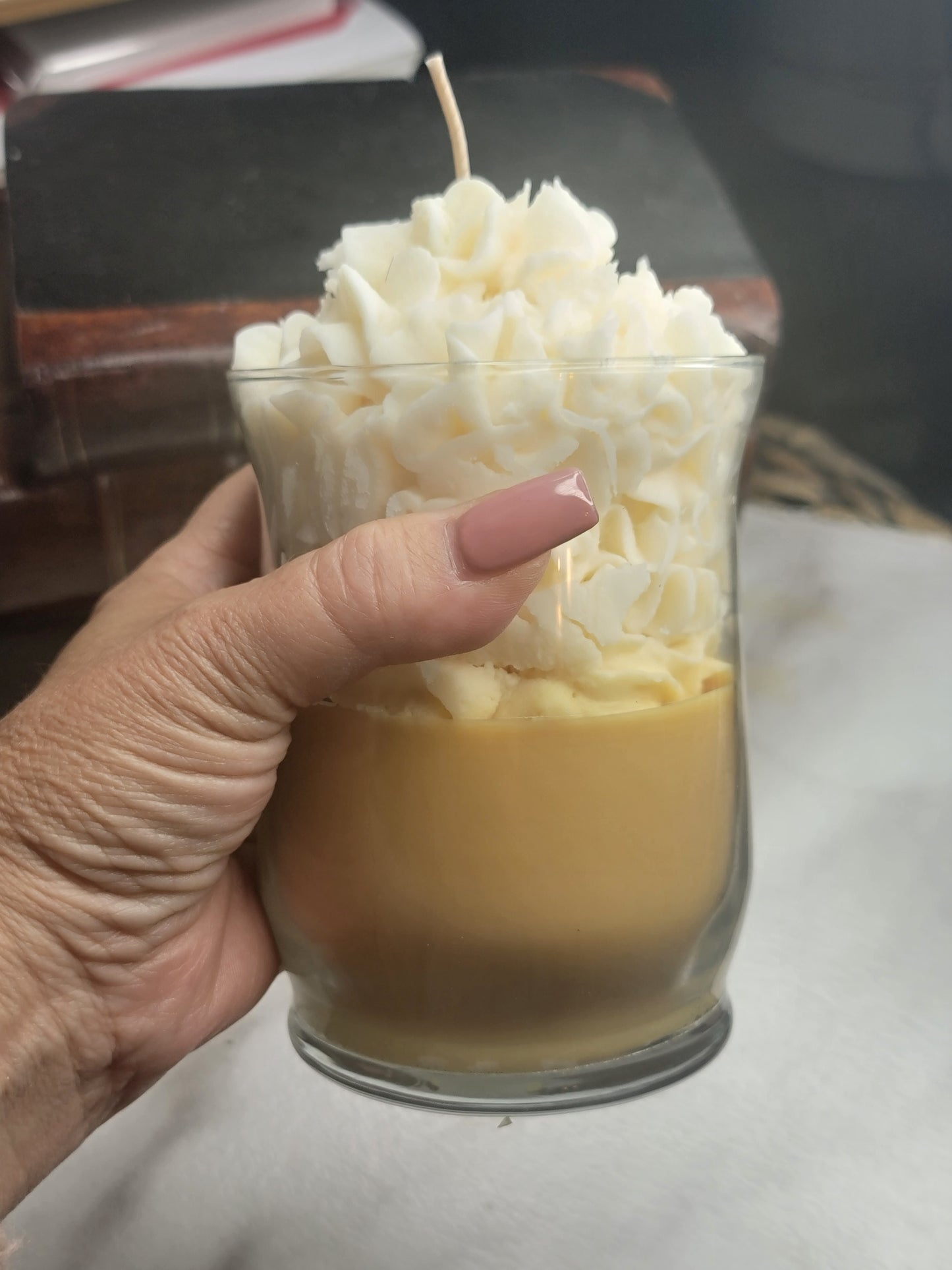 Vanilla Chai Latte Candle | Soy Wax | All Natural | Hand Poured | Whipped Topping