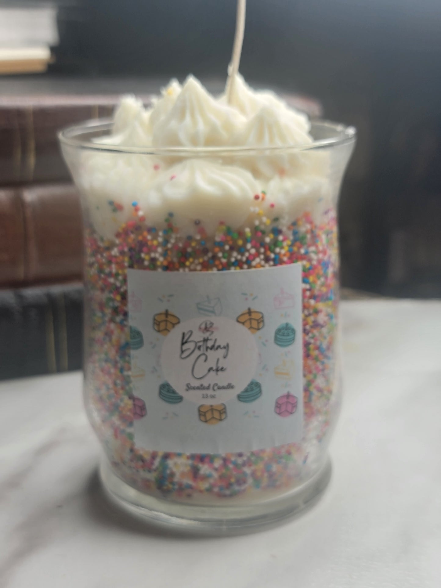 Birthday Cake Candle, Birthday Celebration Cake Candle, Soy Candle, Celebrate Gift, Birthday Candle, Sprinkle Candles, Funfetti Candles,