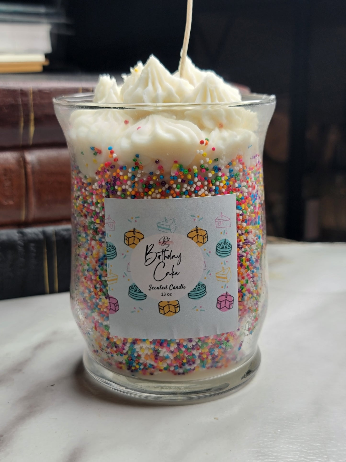 Birthday Cake Candle, Birthday Celebration Cake Candle, Soy Candle, Celebrate Gift, Birthday Candle, Sprinkle Candles, Funfetti Candles,