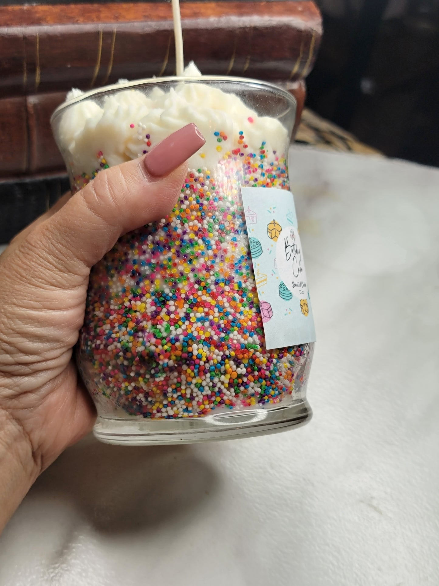 Birthday Cake Candle, Birthday Celebration Cake Candle, Soy Candle, Celebrate Gift, Birthday Candle, Sprinkle Candles, Funfetti Candles,