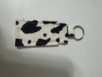Handmade Fabric Lip Balm Holder Keychain