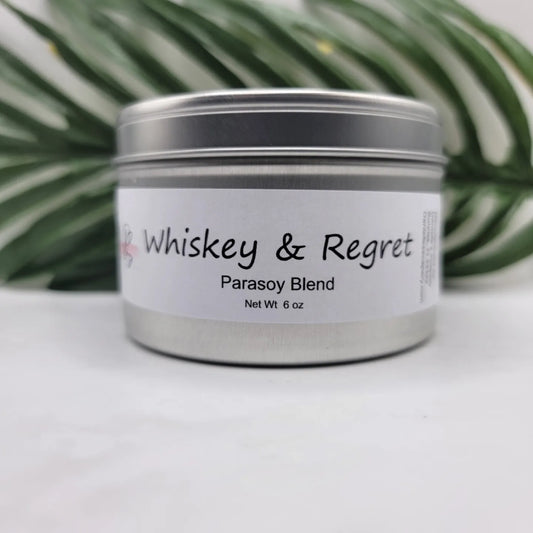 Whiskey & Regret Scented Candle Tin