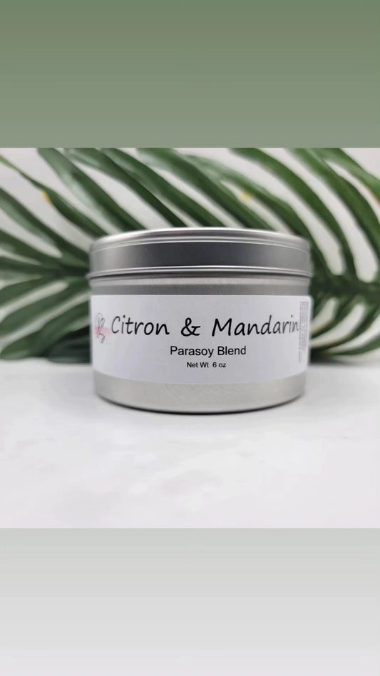 Citron & Mandarin Scented Candle Tin