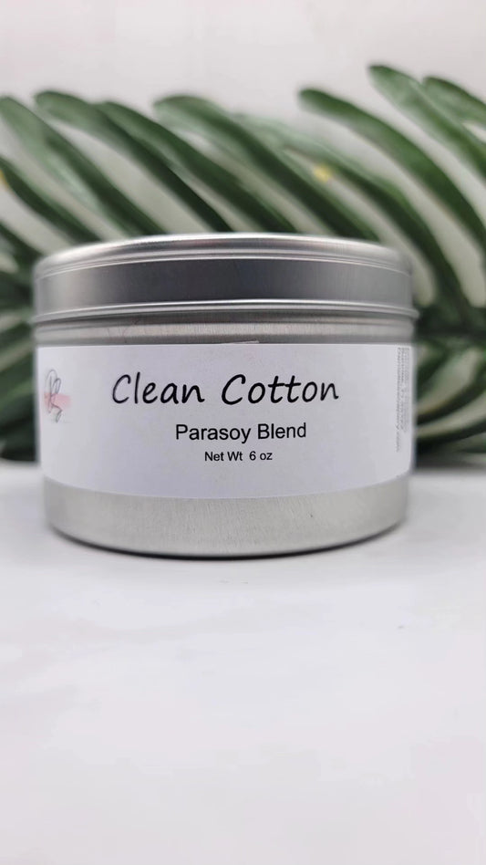 Clean Cotton Scented Candle Tin