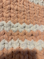 Peaches and Cream Cozy Knit Blanket
