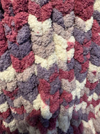 Shades of Purple Chunky Knit Blanket