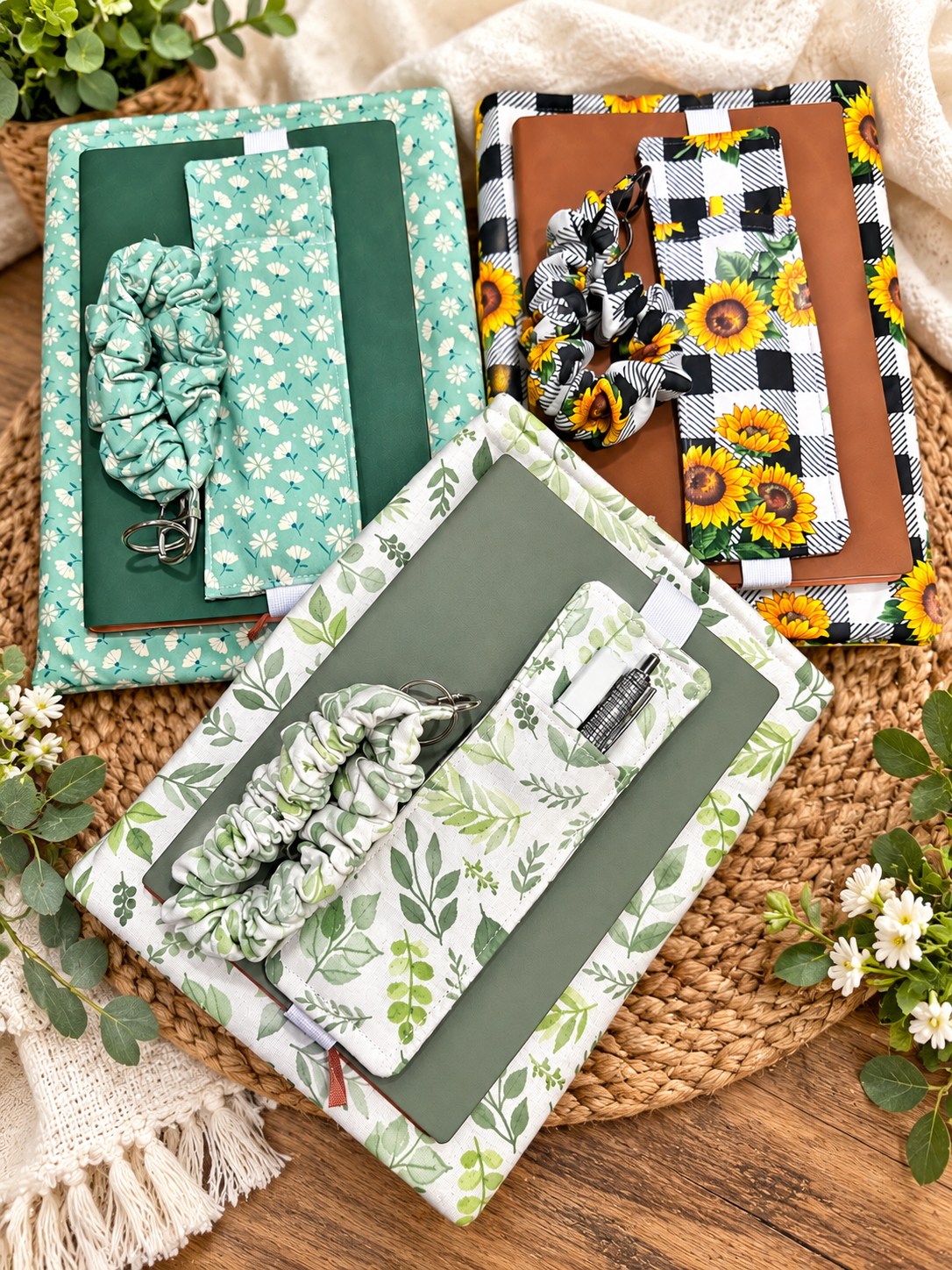Handmade Book Sleeve Gift Set | Journal, Pen & Accessories