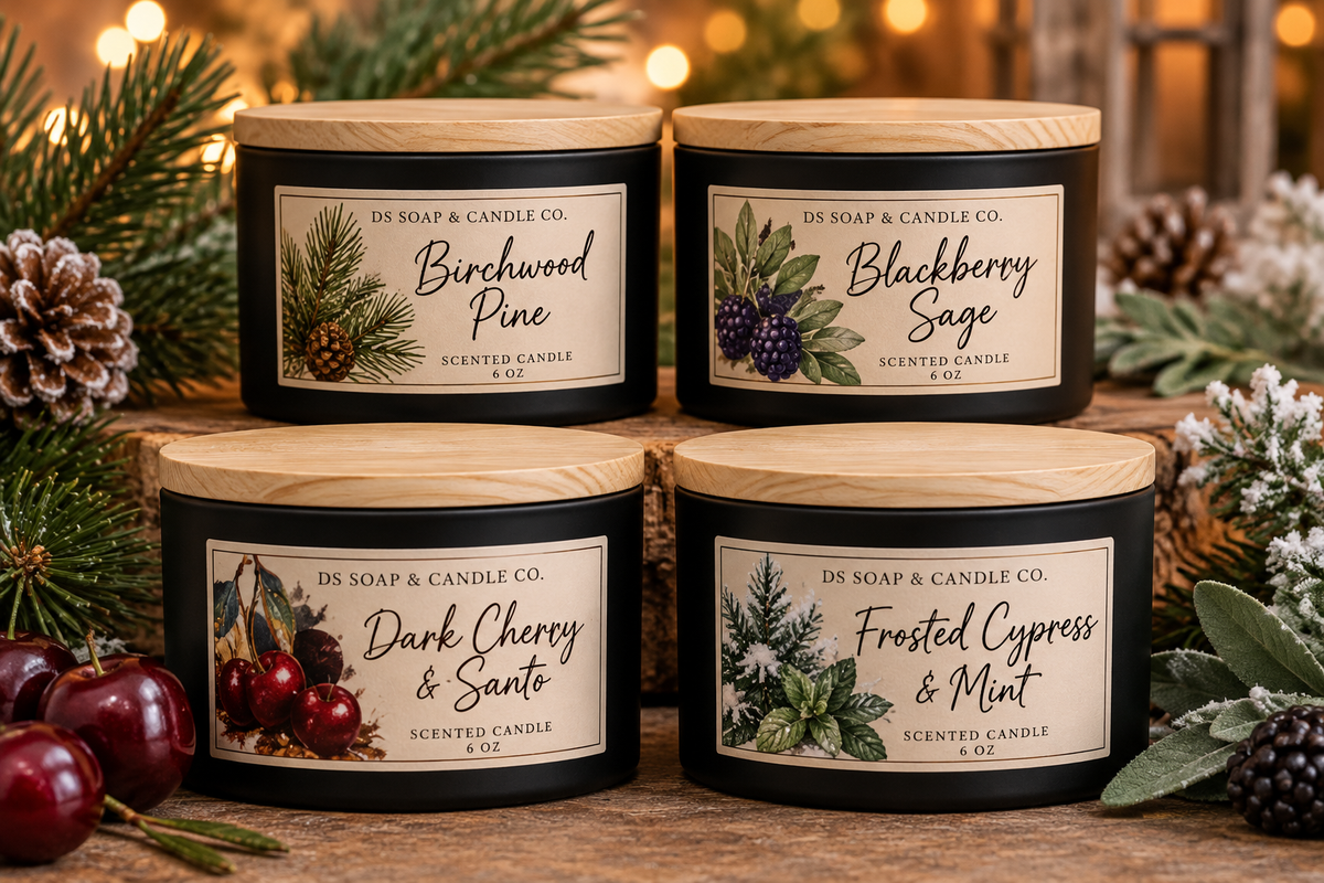 Holiday Scented Candles | 6 oz Hand-Poured Candle Tins