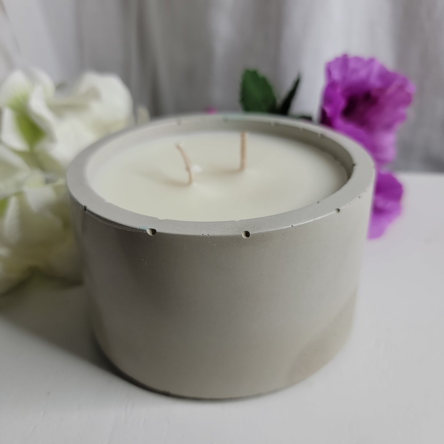 Autumn Leaves Concrete Candle