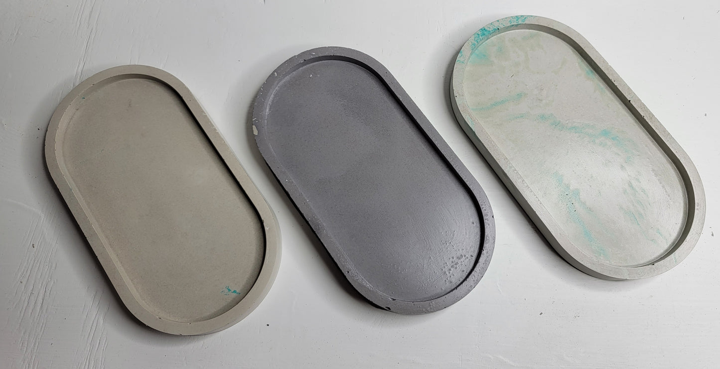 Concrete Oval Tray