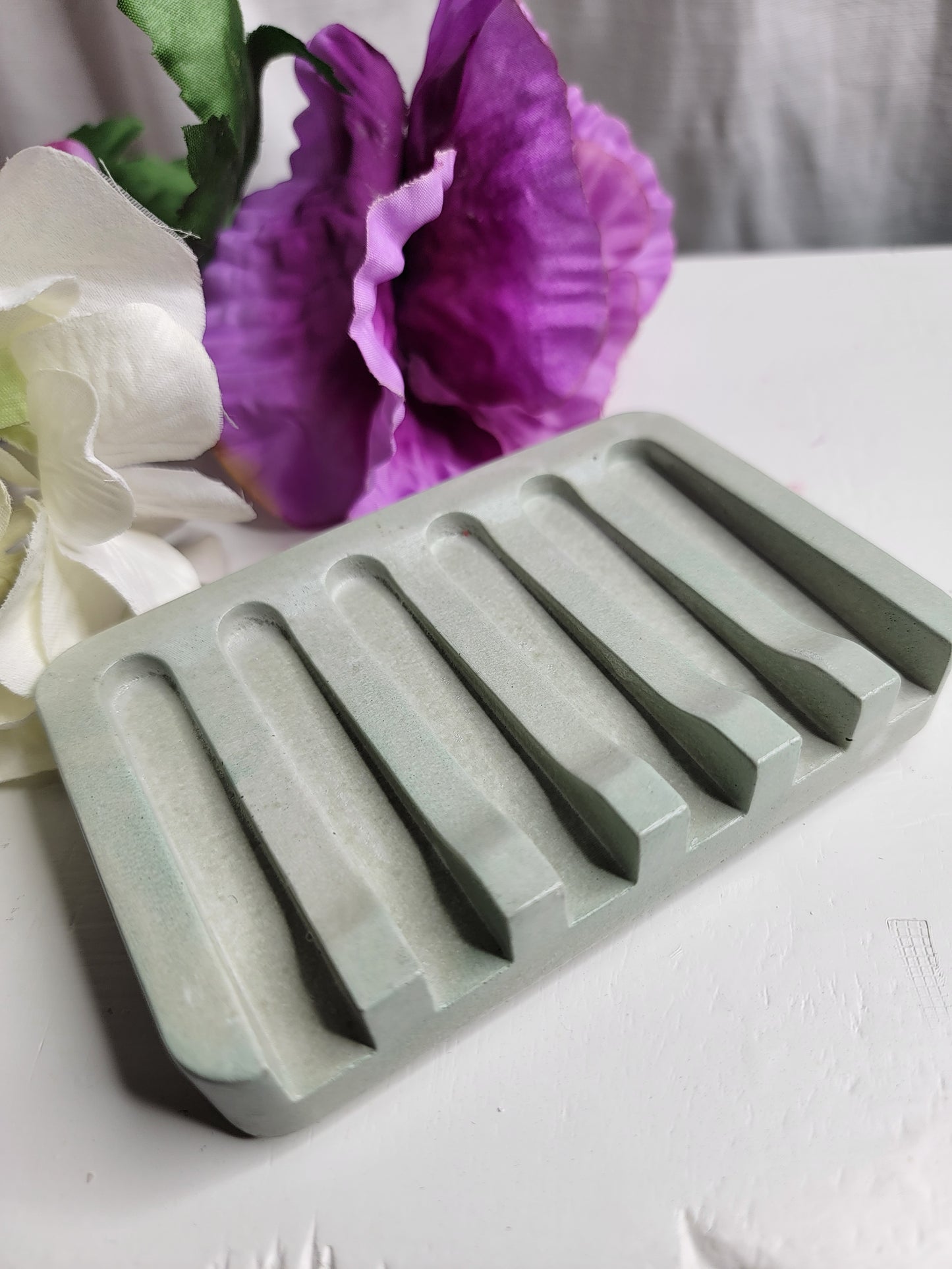 Solid Color Concrete Soap Dish, Draining Soap Holder, Bathroom Accessories, Modern, Shower Soap Dish, Sponge Holder, Soap Tray, Minimalist