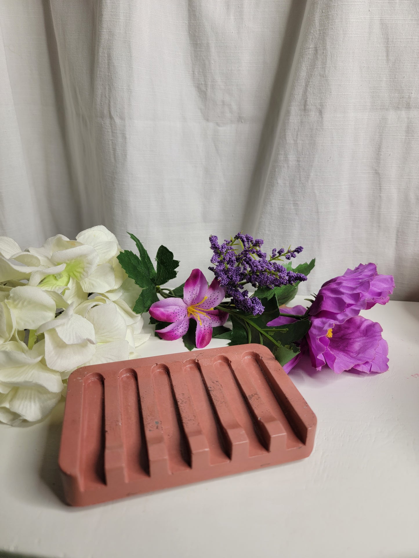 Solid Color Concrete Soap Dish, Draining Soap Holder, Bathroom Accessories, Modern, Shower Soap Dish, Sponge Holder, Soap Tray, Minimalist