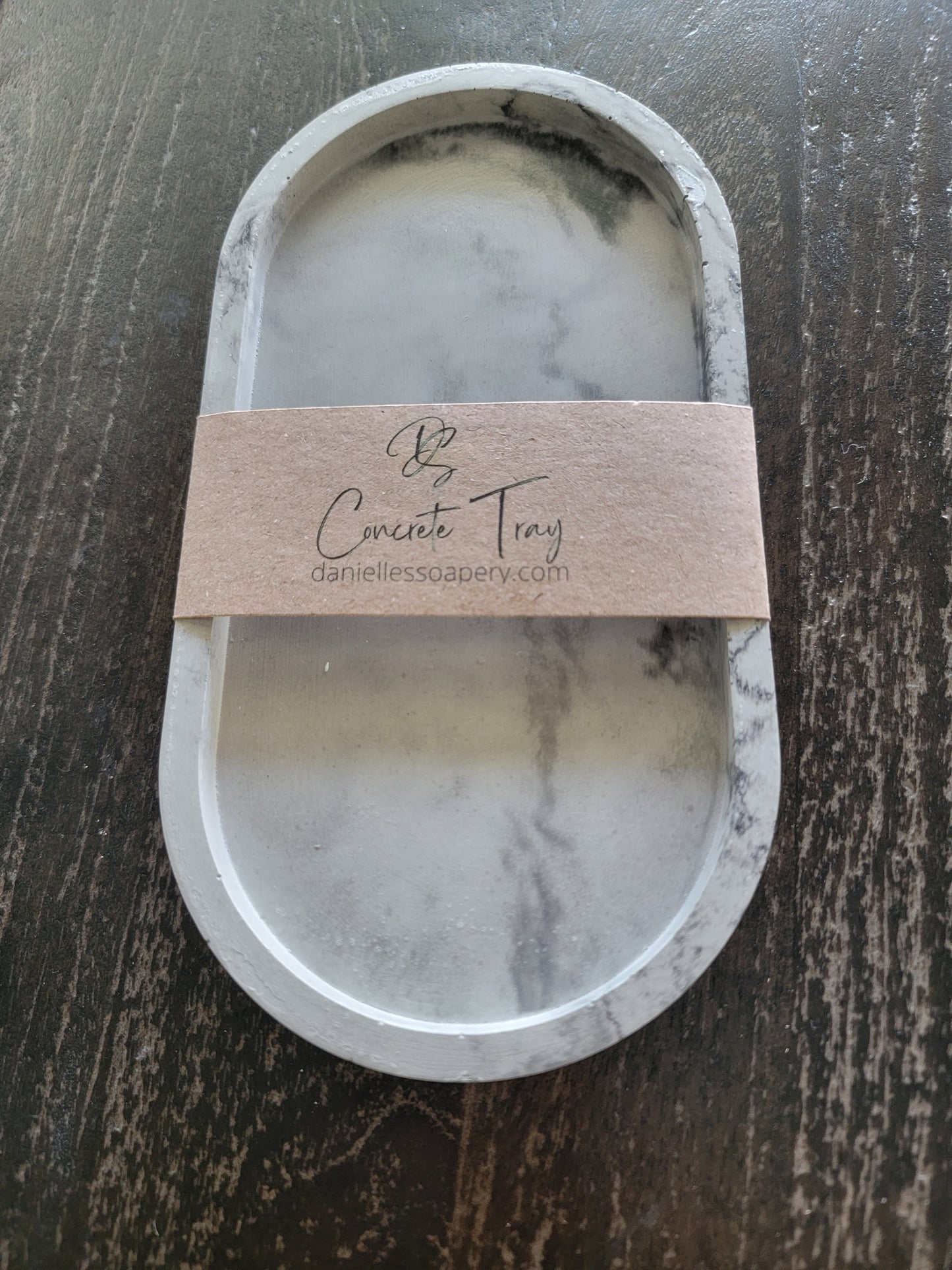 Concrete Oval Tray