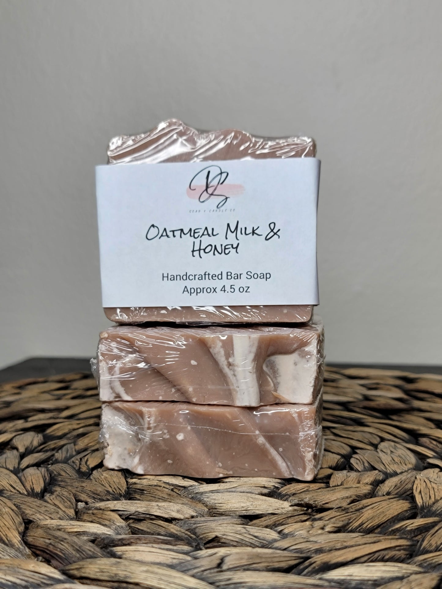 Oatmeal Milk & Honey Scented Handmade Soap, Cold Process soap, Bar Soap