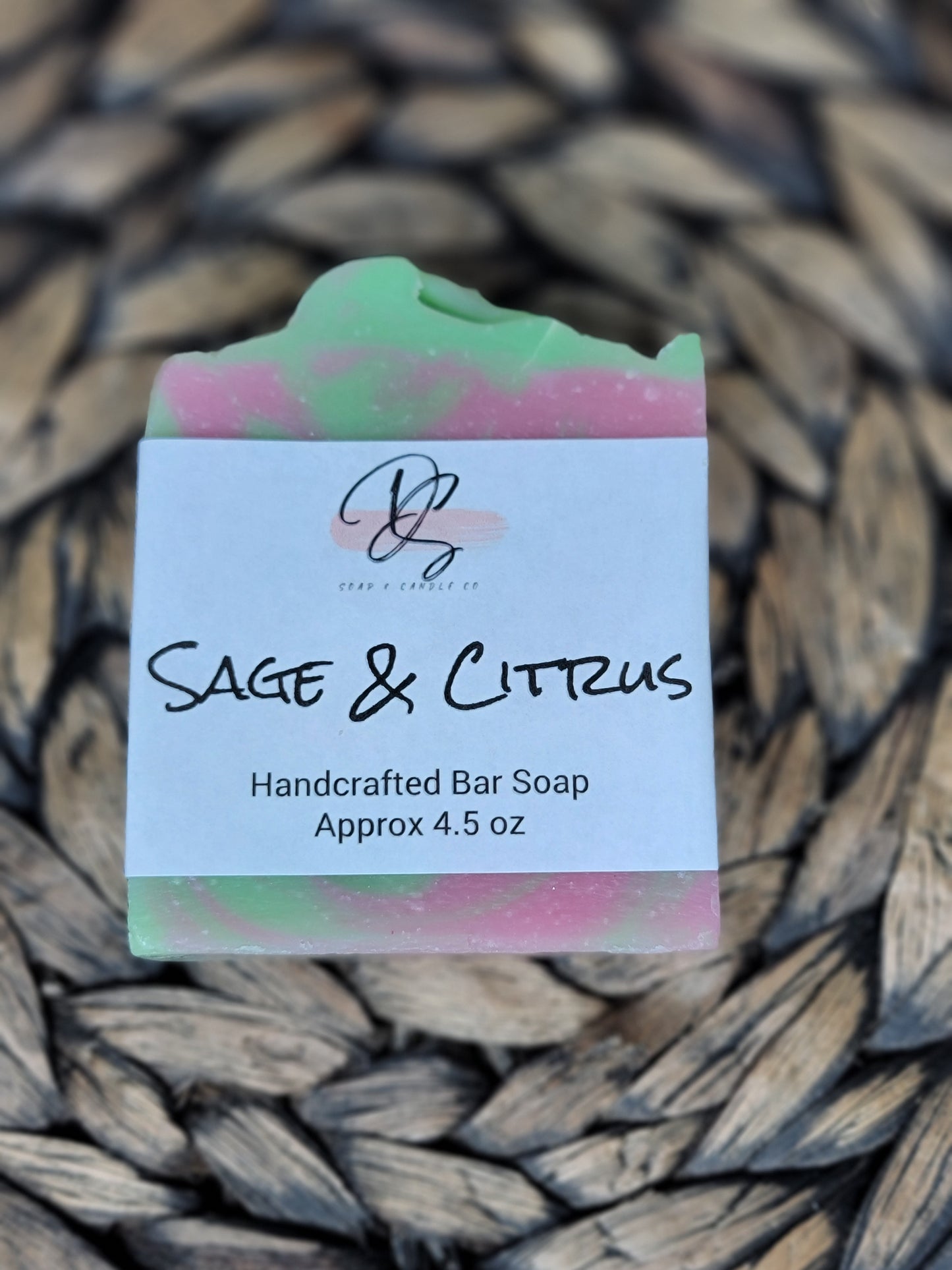 Sage and Citrus Scented Handmade Soap, Cold Process soap, Bar Soap