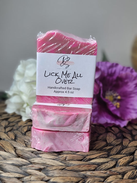 Lick Me All Over Scented Handmade Soap, Cold Process soap, Bar Soap