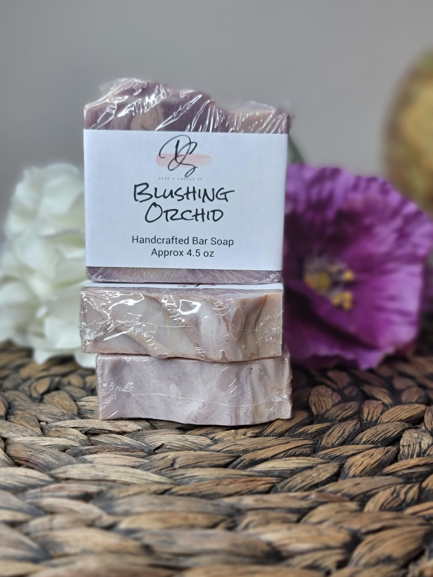 Blushing Orchid Scented Handmade Soap, Cold Process soap, Bar Soap