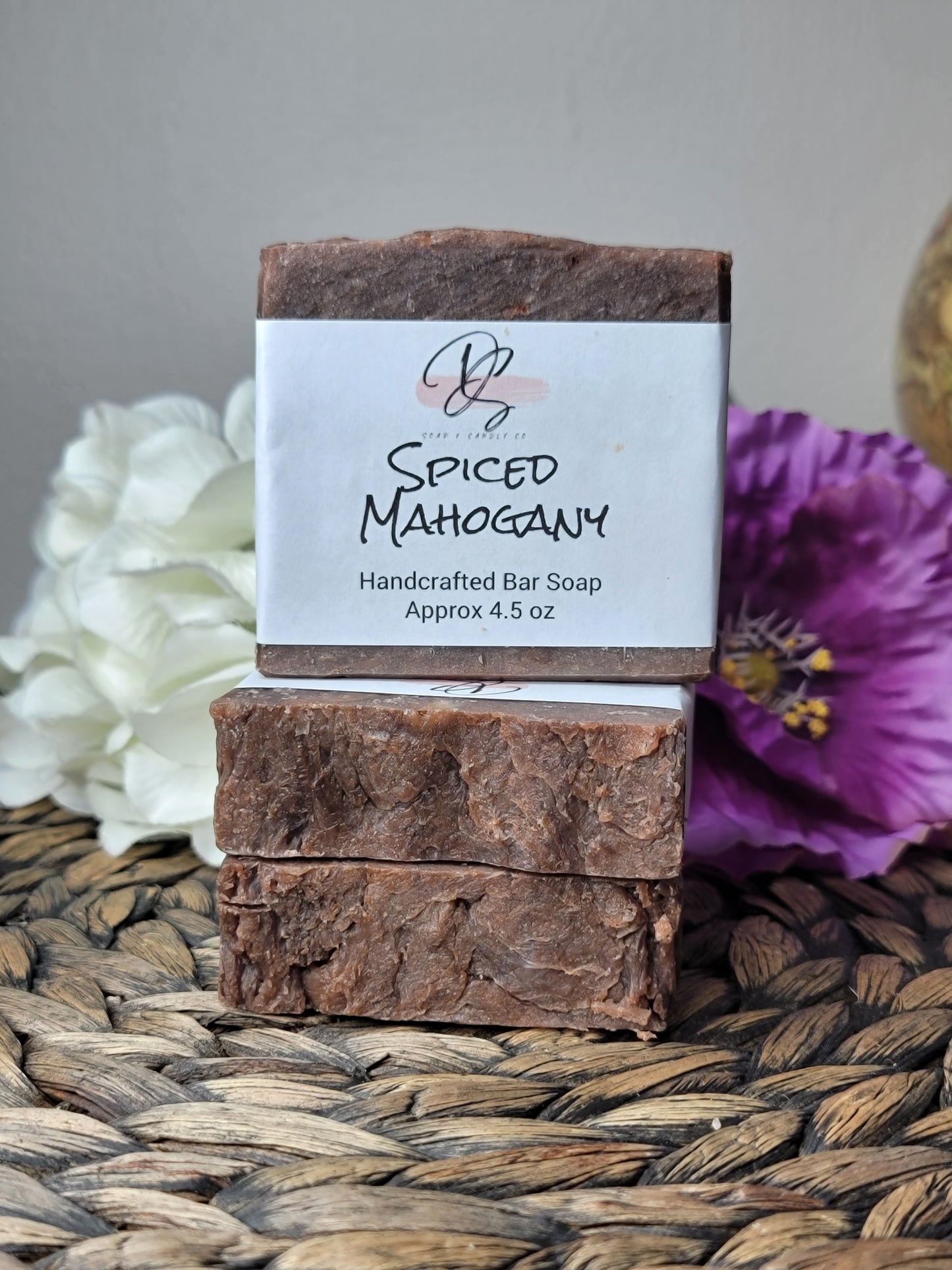 Spiced Mahogany Scented Handmade Soap, Cold Process soap, Bar Soap