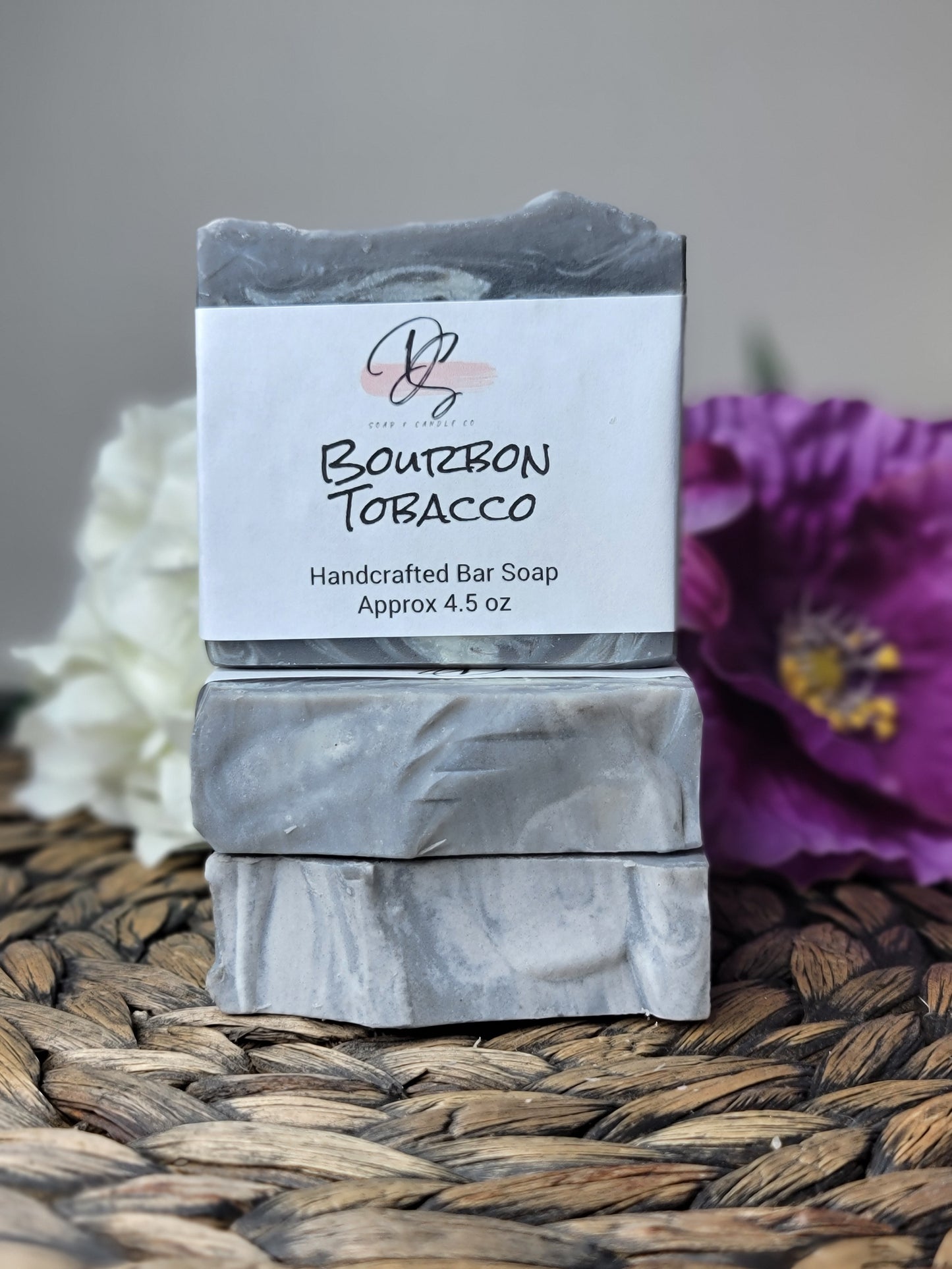 Bourbon Tobacco Scented Handmade Soap, Cold Process soap, Bar Soap