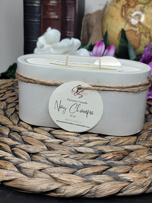 Nag Champa Oval Cement Candle, Natural Concrete Candle, Soy Candle, Industrial, Farmhouse, Indoor /Outdoor